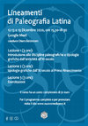 Research paper thumbnail of LINEAMENTI DI PALEOGRAFIA MEDIEVALE, a cura di C. Baldestein, 12-13 e 19 Dicembre 2020