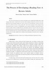 Research paper thumbnail of The Process of Developing a Reading Test: A Review Article