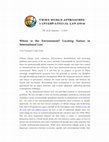 Research paper thumbnail of Where is the Environment? Locating Nature in International Law