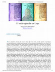 Research paper thumbnail of El estilo epistolar en Lope