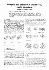 Research paper thumbnail of Analysis and Design of a Circular TE01 Mode Transducer