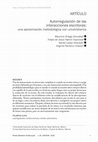 Research paper thumbnail of Autorregulación de las interacciones escritoras: una aproximación metodológica con universitarios