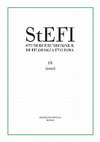 Research paper thumbnail of StEFI - Studi di erudizione e di filologia italiana 2020 - Sommario