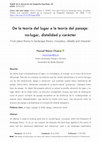 Research paper thumbnail of RIESCO CHUECA, Pascual (2020) De la teoría del lugar a la teoría del paisaje: no-lugar, distalidad y carácter. Boletín de la Asociación de Geógrafos Españoles, ISSN 0212-9426, ISSN-e 2605-3322, Nº 85.