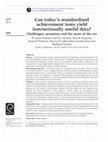 Research paper thumbnail of Can today's standardized achievement tests yield instructionally useful data?