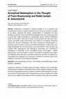 Research paper thumbnail of "Actualized Redemption in the Thought of Franz Rosenzweig and Rabbi Joseph B. Soloveitchik" (Nahar. 14:2)