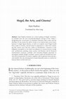 Research paper thumbnail of Hegel, the Arts, and Cinema