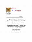 Research paper thumbnail of "Contratar lo parecido a uno…" Discurso y discriminación en los procesos de reclutamiento y selección de personal de grandes empresas en Chile.