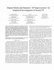 Research paper thumbnail of Digital Media and Students' AP Improvement: An Empirical Investigation of Social TV