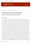 Research paper thumbnail of Traducción de teatro desde 1976