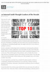 Research paper thumbnail of 10 Internal Audit Thought Leaders of the Decade