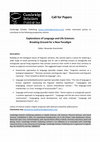 Research paper thumbnail of Call for Papers Explorations of Language and Life Sciences: Breaking Ground for a New Paradigm