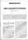 Research paper thumbnail of Sobre els raonaments d'historiador. Lectures d'historiografia catalana, VII