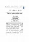 Research paper thumbnail of Investigating the Existence of Mentoring Support to School's New-Entrant Substitute Teachers in the Greek Educational Context: The Role of School Leadership