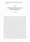 Research paper thumbnail of Phenomenology as Metaphysics