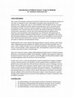 Research paper thumbnail of Introduction to Political Science: Scope & Methods