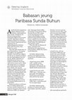 Research paper thumbnail of Babasan jeung Paribasa Sunda Buhun