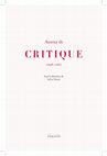 Research paper thumbnail of Sylvie Patron, éd., Autour de Critique (1946-1962)