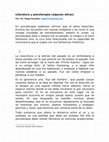 Research paper thumbnail of Literatura y psicoterapia (algunas letras