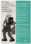 Research paper thumbnail of Affiche et programme des journées d'étude « Le théâtre de science-fiction : premiers éléments de cartographie » (Lausanne, 21-22 janvier 2021)