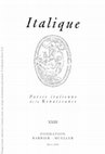 Research paper thumbnail of La poesia dialettale del Rinascimento nell'Italia del Nord, a c. di Luca D'Onghia e Massimo Danzi (= "Italique. Poésie italienne de la Renaissance", XXIII, 2020, pp. 9-367)