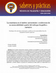 Research paper thumbnail of La enseñanza en el ámbito universitario: condiciones de su memorabilidad a partir del enfoque biográfico-narrativo