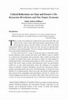 Research paper thumbnail of Critical Reflections on Claar and Forster's "The Keynesian Revolution and Our Empty Economy"