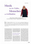 Research paper thumbnail of 'Musik hat die Gabe, Menschen zu verbinden!' -  Marie-Thérèse Kiriaky, Koordinatorin der Arab- Austrian Women’s Organization, im Interview.