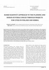 Research paper thumbnail of Ranko Radović Approach to the Planning and Design of Public Spaces Through Projects for Cities in Finland and Serbia