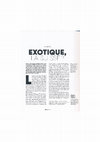 Research paper thumbnail of Exotique, la Suisse ?