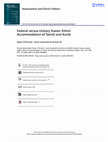 Research paper thumbnail of Federal versus Unitary States: Ethnic Accommodation of Tamils and Kurds