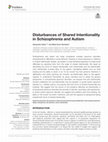 Research paper thumbnail of Disturbances of Shared Intentionality in Schizophrenia and Autism