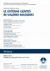 Research paper thumbnail of Le exterae gentes in Valerio Massimo - Milano, Università Cattolica del Sacro Cuore