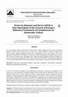 Research paper thumbnail of Errors by Simpson and Dervin (2019) in their description of the Council of Europe's Reference Framework of Competences for Democratic Culture