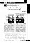 Research paper thumbnail of El interés de Gadamer por la hermenéutica legal