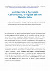 Research paper thumbnail of Un’intervista a Ferruccio Castronuovo, il regista del film Metallo Italia