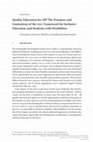 Research paper thumbnail of Quality Education for All? The Promises and Limitations of the SDG Framework for Inclusive Education and Students with Disabilities