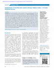 Research paper thumbnail of Assessment of Oral Mucosal Lesions Among Tobacco Users -A Cross- Sectional Survey