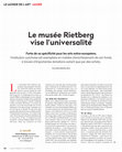 Research paper thumbnail of Le musée Rietberg vise l’universalité: Une enquête par Anne Doridou-Heim