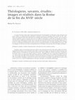 Research paper thumbnail of < Théologiens, savants, érudits : images et réalités dans la Rome de la fin du XVIIe siècle >, Mélamges de l'Ecole française de Rome. Italie, Méditerranée, 132/1 – 2020, p. 107-119