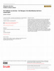 Research paper thumbnail of De l'éditeur au lecteur : De Marque et la distribution du livre numérique