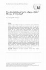 Research paper thumbnail of Does disestablishment lead to religious vitality? The case of Switzerland 1