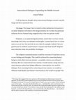 Research paper thumbnail of Intercultural Dialogue: Expanding the Middle Ground