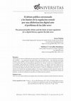 Research paper thumbnail of El debate público envenenado y los límites de la regulación estatal: por una alfabetización digital ante el problema de las fake news