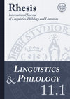 Research paper thumbnail of Rhesis - Linguistics and Philology. 11.1 (2020). Full issue