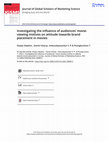 Research paper thumbnail of Investigating the influence of audiences' movie- viewing motives on attitude towards brand placement in movies