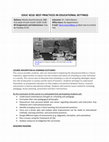 Research paper thumbnail of KPU EDUC 4210: Best Practices in Educational Settings/ Spring 2021 Online