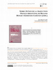 Research paper thumbnail of Sobre Scènes de la traduction France-Argentine, de Roland Béhar y Gersende Camenen (dirs.). París: Éditions Rue d’Ulm/Presses de l’École Normale Supérieure, 2020