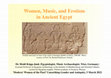 Research paper thumbnail of 05.03.2021 Women, Music, and Erotism in Ancient Egypt. Conference ‘Modern’                      Women of the Past? Unearthing Gender and Antiquity. The AAIA,                   CCANESA, AWAWS, CCWM and the University of Sydney Departments of Archaeology and Classics & Ancient History.