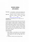 Research paper thumbnail of REVIEW JURNAL (SRI SUDEWI